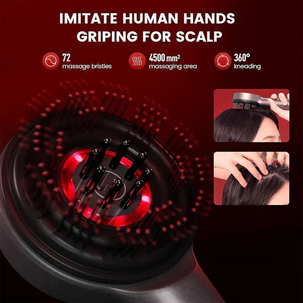 ꜱᴏᴜQ ᴀʟ ʀɪʏᴀᴅʜ™ Scalp Massager Brush (Red) – فرشاة تدليك فروة الرأس (حمراء)